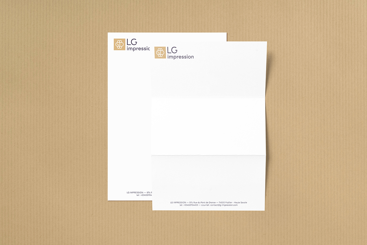 Impression papier entete lettre facture